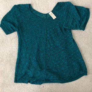 Cute green knitted blouse